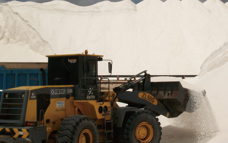 装载机ZL30G在巴西MG州碎石场施工Recife盐场作业