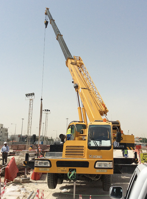 起重机在多哈Qatar Lusail新区开发项目